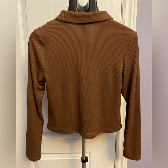 Bluenotes Long Sleeve Womens Button-Up Top Shirt With Collar - Picture 3 of 5